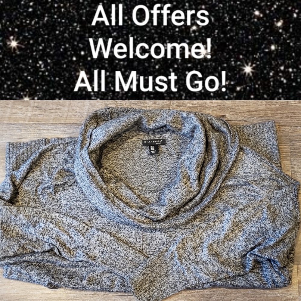 Lightweight Grey Cowl Neck Sweater